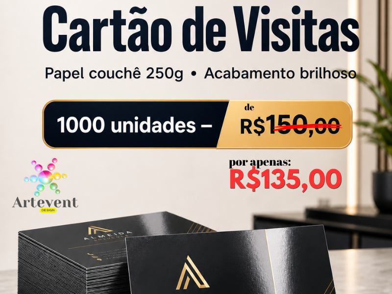 1000 cartões de visita personalizados